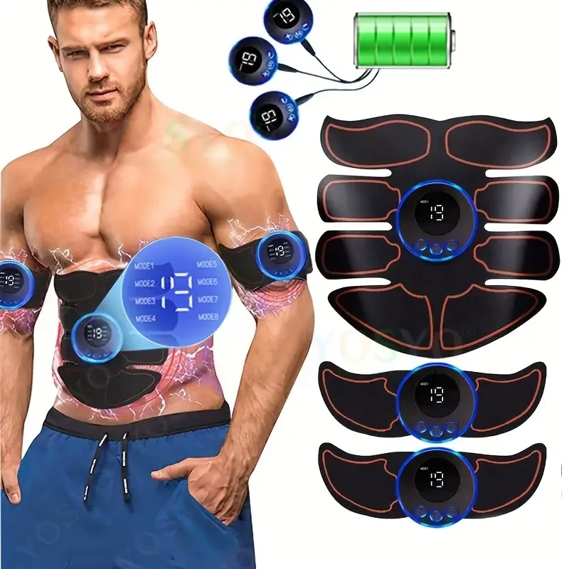 Electro stimulateur Musculaire 5 en 1 + Cuisses Abdos fessier Bras - Noir