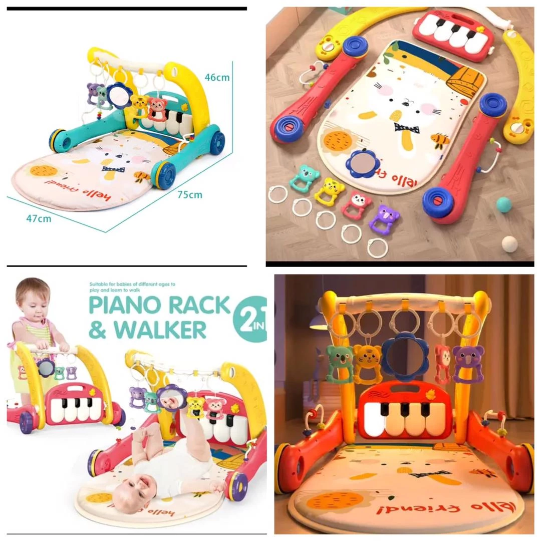 Tapis de jeu de gymnastique pour bébé, Center d'activité musicale, coup de pied et jeu de Piano, tapis rembourré pour nouveau-né et enfant en bas âge